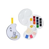 Fenteer Aquarellfarbe Set waschbarer tragbar mit Palette Aquarell Skizzieren für Fachkräfte Malerei Liebhaber Anfänger Erwachsene, Grundfarbe