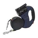 Hundeleine Doppelleine Rutschfest Faltbar Wasserdicht mit LED-Leuchten und 360° Drehung für Camping Spaziergang Wandern Outdoor Training