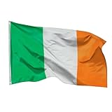 PHENO FLAGS Irland Flagge 90x150cm - wetterbeständige Fahne mit Messingösen, 100% Polyester, robuste Doppelnaht & in lebendigen Farben - ideal für Flaggen-Liebhaber