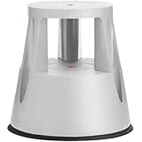 DisplayLager Elefantenfuß Tritthocker, Step Stool, hellgrau, Kunststoff, Modern, 41 cm, 150 kg, für Büro-/Heimbüroarbeiten, Erreichen hoher Regale