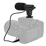Universelles Videomikrofon für Smartphones, DSLR Kameras und Camcorder Mikrofon - Perfektes Kameramikrofon, 1/4 Zoll Schraube Kaltschuh, Winddichter Schwamm
