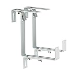 Dehner Blumenkastenhalter Profi für Rohrgeländer, 2 Stück, Metall, weiß