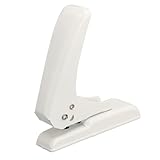 Einzellocher aus Metall, 5,5 Mm Rundes Locher-Werkzeug, Kompakt und Leicht, 40 Blatt Kapazität mit Rutschfester Basis für Zuhause, Büro, Schule (WHITE)