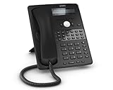Snom D725 IP-Telefon, SIP-Tischtelefon, 12 SIP-Identitäten, 18 Mehrfarben-Funktionstasten, VLAN-Unterstützung, Breitband-Audio, PoE, DSP, 2x Gigabit-Ethernet, USB, Schwarz, 00003916