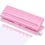 REAQUE 6-fach-Lochung, 6 Fach Locher 6 Loch Desktop Punch für Verstellbare Abstände für A4 A5 A6 A7 B5 Binder/Ordner, 6 Blatt Stanzkapazität, 5 mm Lochdurchmesser