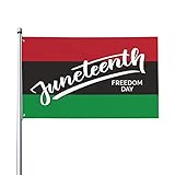 Garten Flaggen Juneteenth 19. Juni 1865 Tag Der Freiheit Garten Banner Weatherproof Balkonflagge Uv-Beständig Feiertage Flags Für Parade Party Outdoor 90X152CM