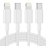 USB C Lightning Kabel [1.8M+1M 2PACK] iPhone Kabel [MFi-Zertifiziert ] Phone Schnellladekabel Type C auf Lightning Schnellladekabel für Apple iPhone 14/13/12/11/X/XS/XR/8/iPad, Weiß