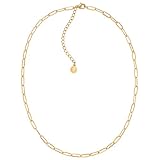 day.berlin Glieder Halskette Neo in Gold 18k vergoldet, 40cm + 5cm variable Länge, filigrane Gliederkette für Damen, Kette aus 316L Edelstahl nickelfrei & wasserfest