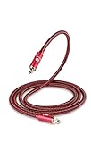 JIB Boaacoustic Optisches Digital Audio Toslink Kabel Heimkino Glasfaserkabel Stecker auf Stecker vergoldet S/PDIF Kabel - Kupferstecker, hochverstärkter transparenter Polymerkern, Nylon umflochten 2m