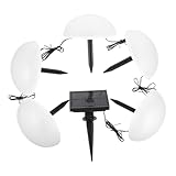 VALICLUD Solarbetriebene Halbkugelförmige Gartenleuchte mit Erdspieß Warmweißes LED Außenlicht für Hof und Landschaftsbeleuchtung