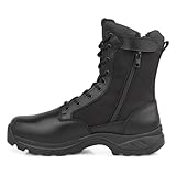 LUDEY Militärstiefel Herren Gemütlich Einsatzstiefel Kampfstiefel Wasserdichte Schwarze Tactical Boots Armeestiefel mit seitlichem YKK-Reißverschluss Modell-928-43EU