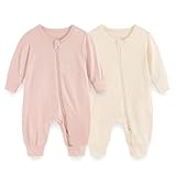 JELYLOVE Unisex Langarm Baby Jungen Mädchen Spieler 0-24 Monate 95% Rayon aus Bambus 5% Elasthan Neugeborene Bekleidung