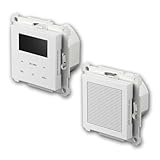 LOGIQ Unterputz Radio mit 2W RMS Lautsprecher, DAB+, UKW und Bluetooth, OLED-Display, Weck- und Sleeptimer, erweiterbar mit 2. Lautsprecher, weiß