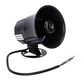 Annadue PA Megaphon Lautsprecher, DC 12V 24V Hohe Lautstärke Gabelstapler Sirenenhorn, Megaphon Lautsprecher, Superlaute 120 dB Sirene, für Einsatzfahrzeuge, Marine