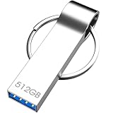 USB Stick 512GB, Aotvmtal USB 3.0 High Speed USB-Flash-Laufwerk, Schlankes Metallgehäuse Speicherstick, mit Schlüsselring, Silber Memory Stick, USB-Sticks für Laptop/Computer/Datenspeicherung