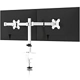 Pholiten Dual-Monitorständer, Dual-Monitorarm für 2 Monitore, Monitorarm, Schreibtischhalterung für die meisten max. 96,5 cm (38 Zoll) Bildschirme bis zu 10 kg, max. VESA 100 x 100 mm,
