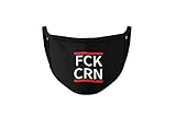 Dilara Maske mit Motiv aus Baumwolle für Erwachsene, Damen und Herren - Stoffmaske waschbar und wiederverwendbar Baumwollmaske Masken (FCK Crn)