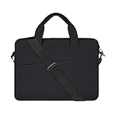 RAINYEAR 15 Zoll Laptoptasche Aktentasche Mit Griff Schulterriemen, für 15,4' MacBook Pro, New XPS 15 Touch, Surface 3/4 15', Laptophülle Schulter Tasche Hülle Handtasche Schultertasche, Schwarz