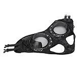 Haofy Pferderennbrille, Verstellbare Fliegenfokushilfe mit Abnehmbarer Halber Abdeckung, Schutz für Staubige, Schlammige oder Regnerische Bedingungen, Zur Korrektur der Gehhaltung des Pferdes und