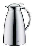 alfi Thermoskanne Gusto, Edelstahl poliert 1 Liter, alfiDur Glaseinsatz, auslaufsicher, Isolierkanne hält 12 Stunden heiß, 3562.000.100 ideal als Kaffeekanne oder als Teekanne, Kanne für 8 Tassen