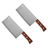 Garneck 2 Stk Werkzeug Gyuto-Messer Messer mit ergonomischem Griff kochmesser Zerkleinerer aus Edelstahl Gemüseschneider Küchenschneider mit Holzgriff