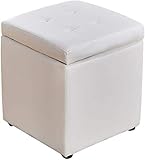 Ottomane aus Kunstleder mit Scharnier oben – vielseitiger Sitzhocker für die Organisation zu Hause