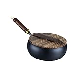 Induktion Non -Stick Wok Pan - Tiefe Rühren Frypan Mit Deckel | Wok Pan | Non -Stick -Topf Zum Kochen | Wärme-resistentes Eisenkochgeschirr | Mahlzeitwerkzeug Für Haushaltsinduktionskochfeld, Elektrom