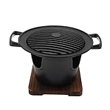 Mini-Grill, tragbarer Mini-Grill, kompakter Aluminiumguss-Rahmen, leicht zu reinigen, antihaftbeschichtet, für Reisen, Camping, Picknicks