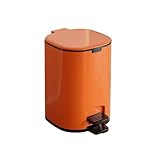 XUEQIZHENG Mülleimer, Tretmülleimer mit großem Fassungsvermögen und Deckel for Küche, Wohnzimmer, Bad Toilette(Orange)