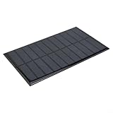 Desiumite 1,6 W 5,5 V Polysilizium Solarpanel für 3,7 V - 5 V Batterieladung - Tragbare DIY-Solarzelle, 150 × 86 mm, 19% Effizienz, Schwarz - Geeignet für den Außenbereich, (1 Stück)