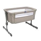 Chicco Next2Me Essential Neugeborenen Beistellbett, Nachhaltig, Kompatibel mit verschiedenen Betten, Höhenverstellbar, Neigbar, Gute Luftzirkulation, Matratze und Tasche enthalten, 0-6 Monate