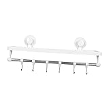 PRETYZOOM 1stk Perforiertes Gestell Eckregal Zur Wandmontage Wandregal Mit Saugnapf Wandmontiertes Regal Eckregale An Der Wand Montiert Wandregal Regal Stanzfreies Lagerregal Weiß Plastik