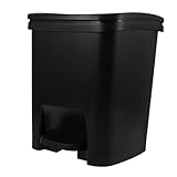 CAXUSD Pedal-mülleimer Küchenabfalleimer Mit Deckel Mülleimer Badezimmer Mit Deckel Mülleimer Toiletten-mülleimer Kücheneimer Mülleimer, Kleines Badezimmer Mülltonne Plastik Black