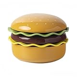 Kreatives Hamburger-Design 5-teiliges Keramik-Geschirr-Set – Geschenkbox für Zuhause, Einweihungsfeier und Urlaub