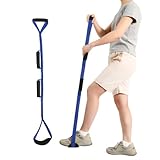 XFSRG Beinheber Beinlifter mit Gepolsterten Handgriff Beinhebergurt Aufstehhilfe Gehhilfe für Hüft Knieersatz Erholungshilfen Fußheber Einfachen Ein Aussteigen Bett Rollstuhl (Blau)