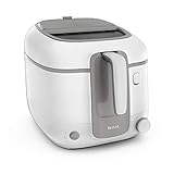 Tefal Fritteuse Super Uno Access FR3100 | Kapazität 2,2 L | Spülmaschinengeeignete Teile | Geruchsfilter | Herausnehmbarer Behälter | Weiß/Grau
