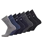 TOM TAILOR Socken - 7er Box Baumwollsocken für Altag und Freizeit - schlichte Herrensocken mit Sortierhilfe - Größe 39-42 und 43-46, Farben:grey melange, SockSizes:43-46