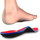 PCSsole Orthopädische Einlegesohlen für Plattfuß,Fersensporn,Plantarfasziitis, Schuhe Einlagen für Arbeitsschuhe, Sport,Schuheinlagen für Damen und Herren,Rot, EU46-47
