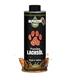 alphazoo Premium Lachsöl für Hunde & Katzen 500 ml, Fischöl als natürliche Ergänzung mit Omega 3 & Omega-6-Fettsäuren, Barf-Futteröl für gesunde Haut & schönes Fell in recyclebarer Verpackung