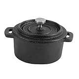 Niederländischer Ofengusseisen -Topf, traditioneller Campingofen -Isolierung Kochtopf mit Deckel und verdickter ergonomischer Griff für Brot -Backtöpfe (20 cm)