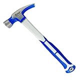 Hammer Klein, Robuster Schlosserhammer mit vibrationsgedämpftem Griff, ergonomisch und rutschfester Griff für Maurerhammer & Pflasterhammer