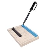 A4 Papierschneidemaschine mit Rutschfeste Basis & Einstellbare Führung, 12 Blatt Papers Kapazität Hebelschneider Papier Schneidemaschine, Paper Cutter Schneidegerät für Büro, Fotografie & Schreibwaren