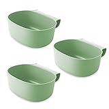 LYLIDIA Wickeltisch Organizer zum Einhängen 3 Stück Mülleimer Auffangschale Küchenabfälle Müll Container Waschschüssel Auffangschale Baby für Wickeltisch Küchenschrank Tür, Polypropylen