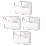 DEARMAMY 4 Stück Kühlschrank Hängeregal aus Robustem PP Kunststoff Kleiner Aufbewahrungsbox für Soßenbeutel und Kleine Gegenstände Bewegliche Hängebox für Küche Büro und Kühlschrank