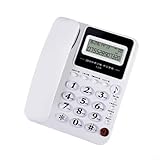 CNANRNANC Schnurgebundenes Großtastentelefon für Senioren – einfaches Wählen, lauter Klingelton, Freisprechen – Schnurgebundenes Großtastentelefon mit großem Display(White)