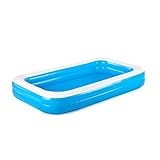 Bestway 1026034XXX20 54150 Family Pool, Planschbecken für Kinder, aufblasbar, blau, 305x183x46 cm, Color