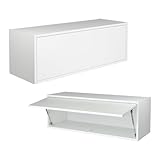 PLATAN ROOM Hängeschrank Schrank 60 cm 80 xm 100 cm Küchen-Klapphängeschrank für Bad, Flur, Wohnzimmer Wandschrank (Weiß matt, 100 x 35 x 35)