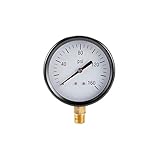 BOKIOESDE Analoger Druckmesser Industrieller runder Edelstahl Luft Flüssigkeitsmesser Barometer Gewindeschnittstelle zum Austausch von Teilen