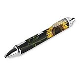 Llamas Sunflower Amerikanische Flagge einziehbarer Kugelschreiber schwarze Tinte Kugelschreiber glattes Schreiben mit bequemem Griff Bürobedarf für Männer Frauen