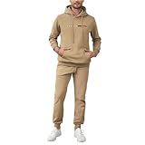 Generisch Jogginganzug Herren Set Zweiteiler Anzug Herren Elegant Trainingsanzug Fleece Freizeitanzug Sportanzug Männer Jersey Tracksuit Langarm Kapuzenpullover Mit Taschen Und Jogginghose